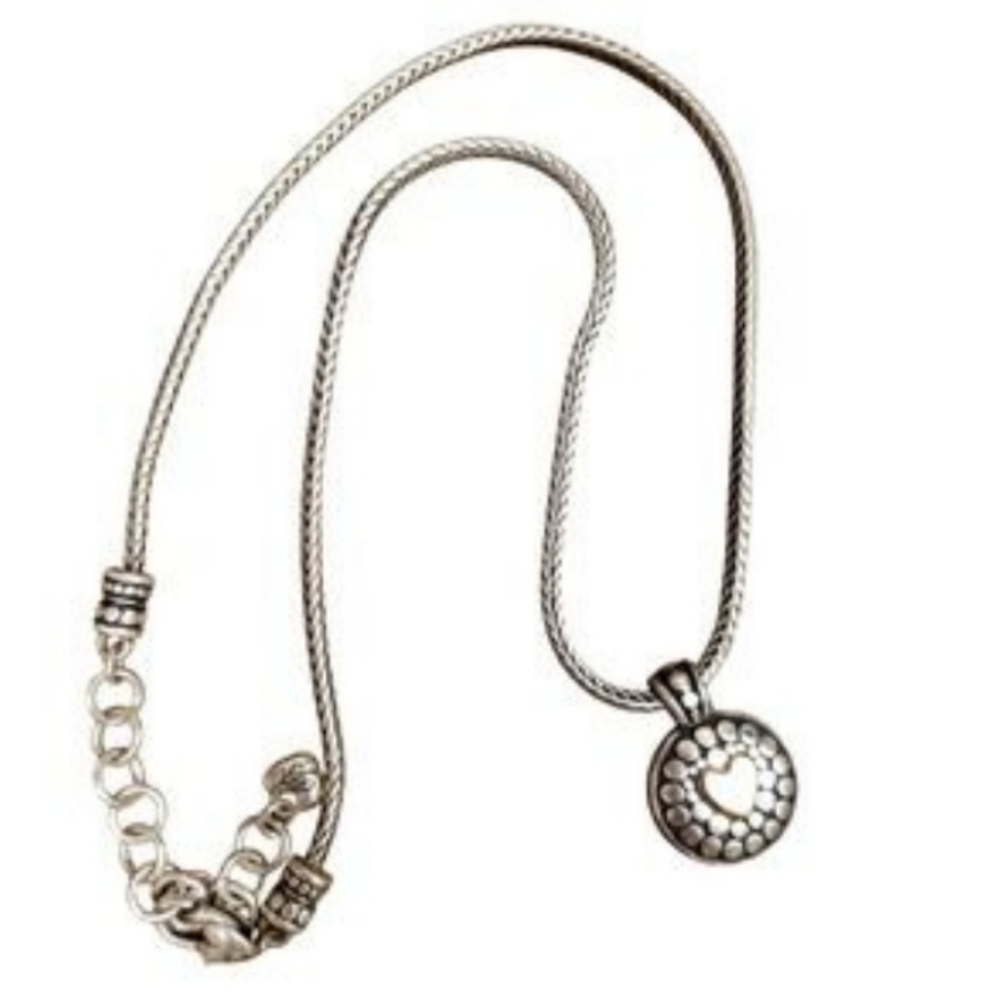 Retired Design Brighton "Heart of Gold Encircled by Silver Pebbles" Necklace